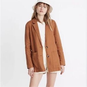Madewell Tan Women's Linen Blazer